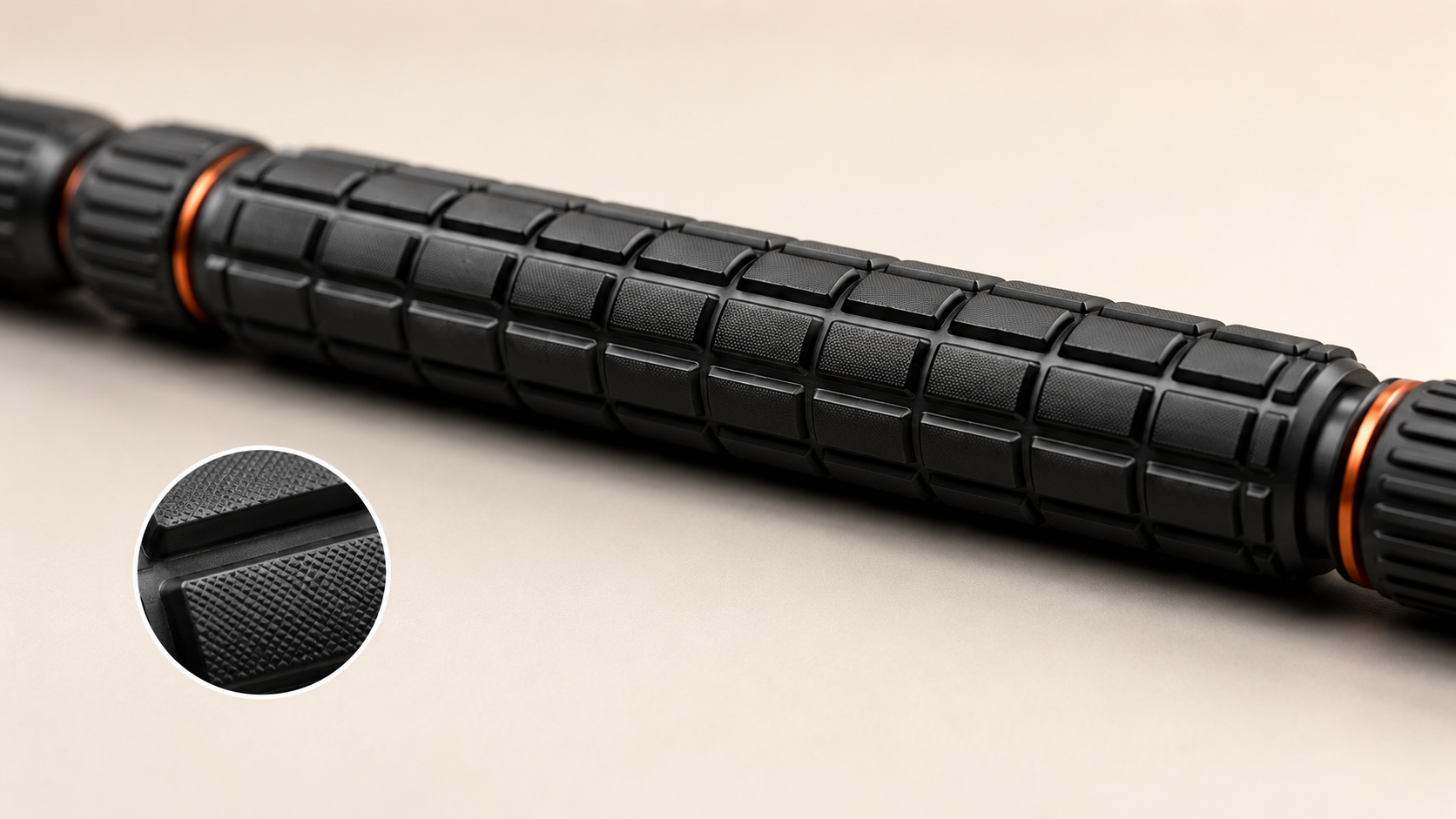 Matte Black RUYI integrated silicone roller detail