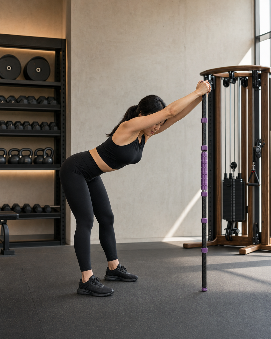 Matte Black RUYI extended for mobility and stretching